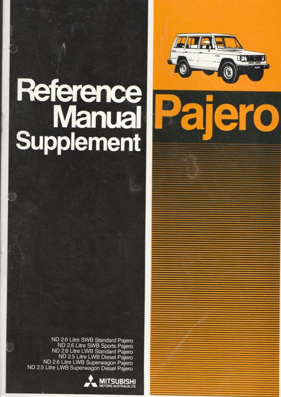 Pajero ND Reference Manual Supplement (image for) Pajero ND Reference Manual Supplement